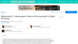 
                            7. #Melomerito‖: a Netnographic Study on Communication in ...