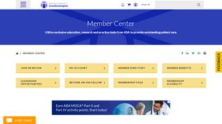 
                            4. Member Center | American Society of Anesthesiologists (ASA)