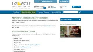 
                            2. Member Connect online account access | LGFCU