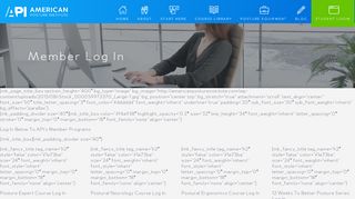 
                            2. Member Log In - American Posture Institute