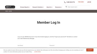 
                            10. Member Log In - ibisworld.com