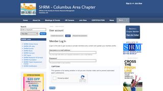 
                            9. Member Log In | SHRM - Columbus Area Chapter