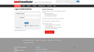 
                            2. Member Login - Adult Friend Finder