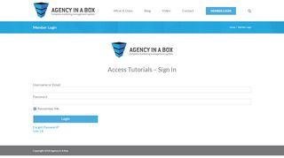 
                            4. Member Login - Agency In A Box