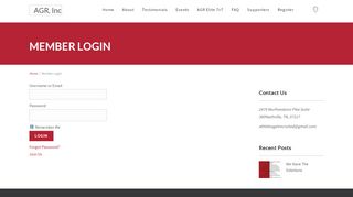 
                            4. Member Login | AGR, Inc