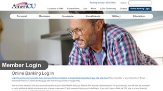 
                            1. Member Login - AmeriCU Credit Union. Log in to …