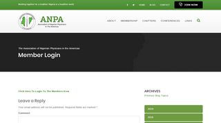 
                            2. Member Login - ANPA