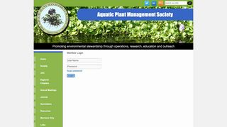 
                            11. Member Login | Aquatic Plant Management Society