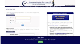 
                            7. Member Login Area - equestrianprofessional.com