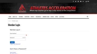 
                            8. Member Login - Athletes Acceleration Sports Performance ...