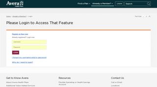 
                            2. Member Login - Avera Health Plans