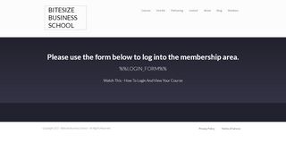 
                            5. Member Login - Bitesize Business School