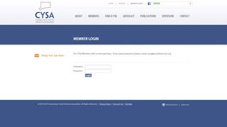 
                            9. Member Login - Connecticut Youth Services Association