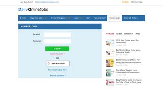 
                            7. Member Login - DailyOnlineJobs