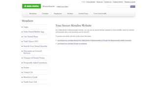 
                            1. Member Login - Delta Dental Mass