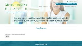 
                            4. Member Login | Employees | MorningStar Health