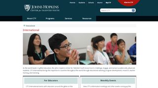 
                            7. Member Login | JHU CTY - Johns Hopkins Center for Talented Youth