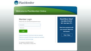 
                            3. Member Login - planmember.com