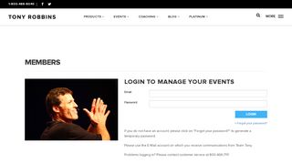 
                            1. Member Login |Welcome To TonyRobbins.com | Tony Robbins