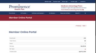 
                            5. Member Online Portal | Prominence Health Plan