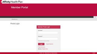 
                            1. Member Portal - Affinity Health Plan