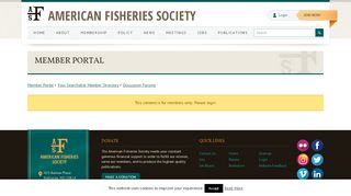 
                            5. Member Portal | American Fisheries Society