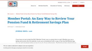 
                            1. Member Portal: An Easy Way to Review Your Pension Fund ...
