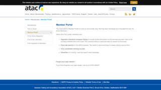 
                            3. Member Portal - ATaC