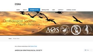 
                            6. Member Rates – OSNA - Ornithological Societies of North America