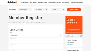 
                            1. Member Register - Jetstar