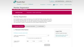 
                            2. Member Registration - Health Net