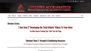 
                            3. Member Series - Athletes Acceleration Sports Performance Training