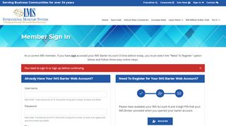 
                            7. Member Sign In - IMS Barter Trade Exchange Network