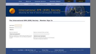 
                            1. Member Sign In - International EPR (ESR) Society
