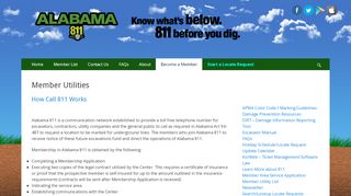 
                            5. Member Utilities – Alabama 811