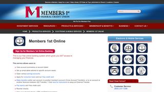 
                            7. Members 1st Online | Members 1st Federal Credit …