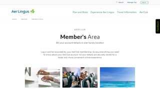 
                            2. Member's Area - Aer Lingus