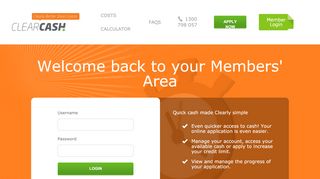 
                            11. Members' Area - Login | ClearCash