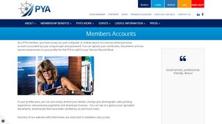 
                            1. Members area - The Professional Yachting Association