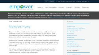 
                            9. Members Home - Empower Healthcare Solutions