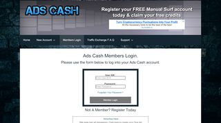 
                            5. Members Login - Ads Cash