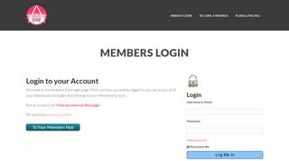 
                            5. Members Login - ambient.zone