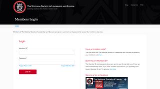 
                            10. Members Login | National Society of Leadership and Success