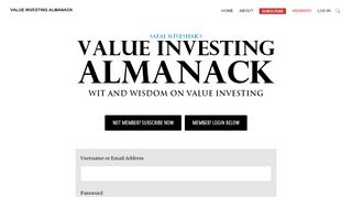 
                            5. Members Login Page | Value Investing Almanack | …