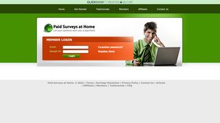 
                            9. Members Login - Paid Surveys at Home