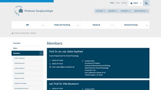 
                            9. Members - Professur Zoophysiologie - University of Potsdam