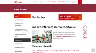 
                            2. Membership - ActiveSG