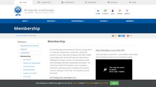 
                            4. Membership - American Thoracic Society