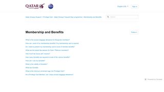 
                            6. Membership and Benefits – Qatar Airways Support
