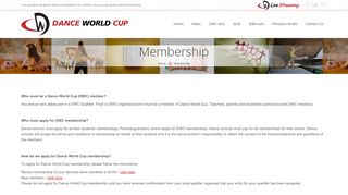 
                            2. Membership | Dance World Cup